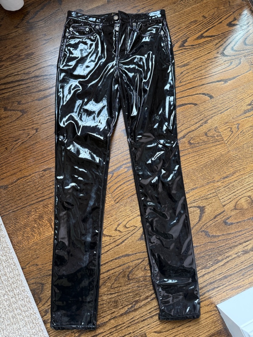SAINT LAURENT patent leather pants